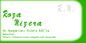 roza mizera business card